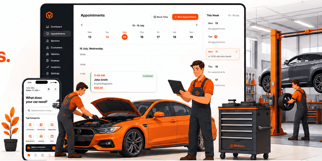 Motoro workshop dashboard